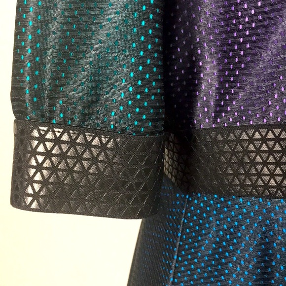 Beverly Mehl Women’s Black, Green, Purple & Blue Fit & Flare Midi Dress Size M - Picture 5 of 9